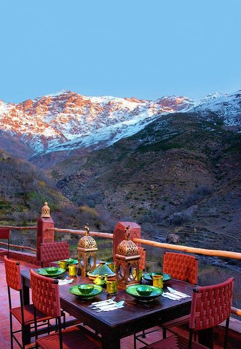 High Atlas mountains green valleys cool summer climate Morocco